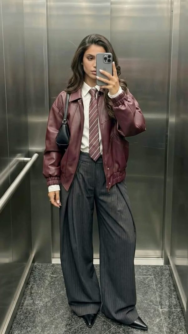 professional pinstripe blazer